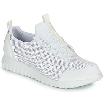 Calvin Klein Jeans RUNNER SNEAKER LACEUP MESH mens Shoes Trainers in White - Sizes 9.5,10.5,11