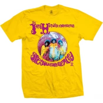 Jimi Hendrix - Are You Experienced? Unisex Large T-Shirt - Yellow