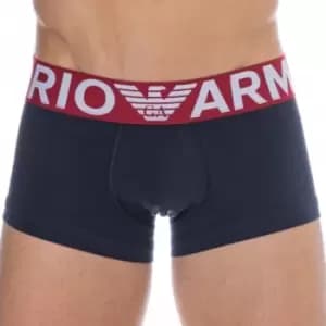 Emporio Armani Megalogo Cotton Boxer Briefs - Navy M