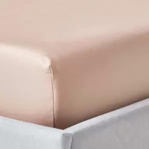 Moonlight Beige Egyptian Cotton Deep Fitted Sheet 1000 Thread Count, Super King - Moonlight Beige - Moonlight Beige - Homescapes