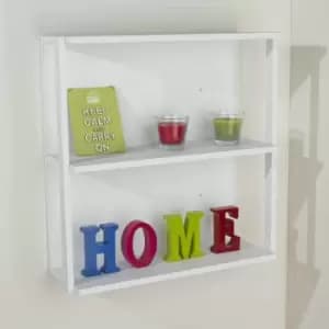 Arran 3 shelf, medium wall unit - matt white