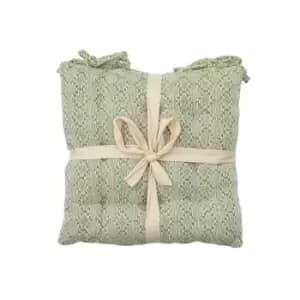 Crossland Grove SG Recy Cott Dia Seatpad Green 430x430mm (2pk)