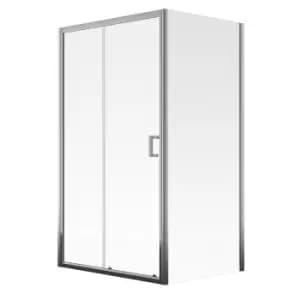 Aqualux 1200 X 900 Sliding Door and Side Panel Shower Enclosure Package