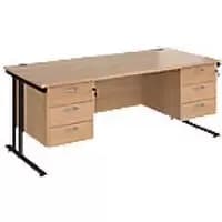 Dams International Desk MC18P33KB 1,800 x 800 x 725 x 800 - 990 mm