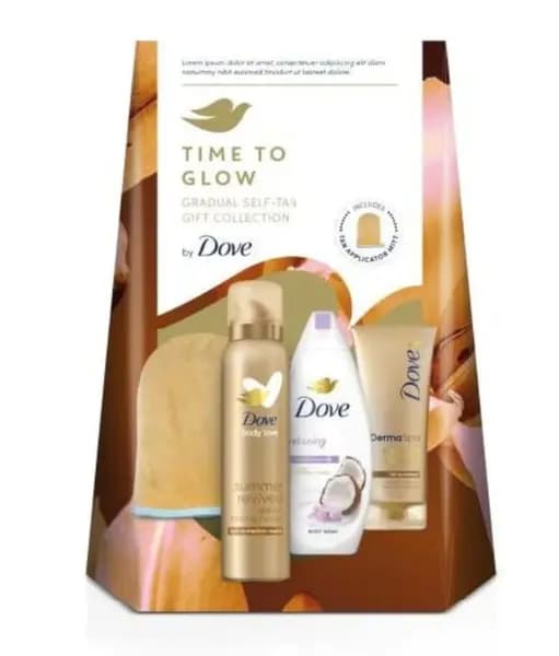 Dove Time To Glow Self-Tan Giftbox 200ml + 150ml + 225 ml