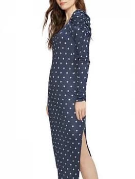 Ted Baker Meegwin Ditsy Spot Jersey Dress - Dark Blue, Dark Blue, Size 4=14, Women