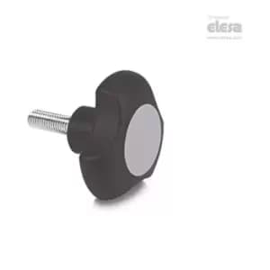 Elesa - Lobe knob-VTT.32-C-p-M6x25-C3 Grey