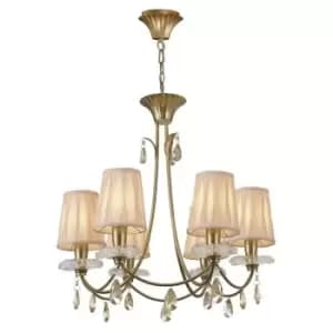 Suspension lampshades Sophie Or painted 6 bulbs 80cm