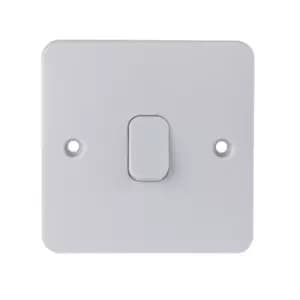 Schneider Electric Lisse White Moulded - Single Retractive 2 Way Plate Switch, 10A, GGBL1012R, White, Pack of 10