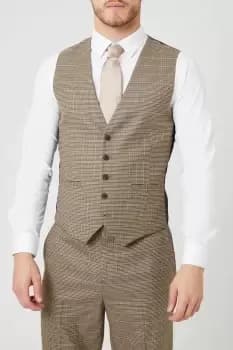 Mens Neutral Puppytooth Waistcoat