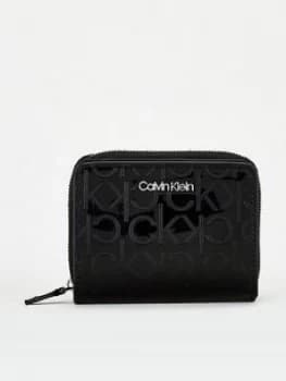 Calvin Klein Must Em Zip Medium Purse With Flap - Black