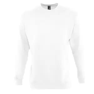 SOLS Mens Supreme Plain Cotton Rich Sweatshirt (L) (White)