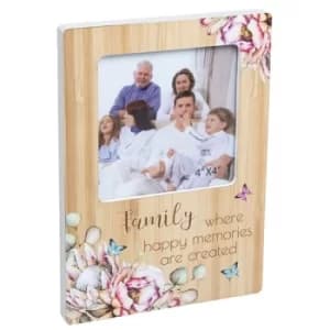 Vintage Floral Frame Family