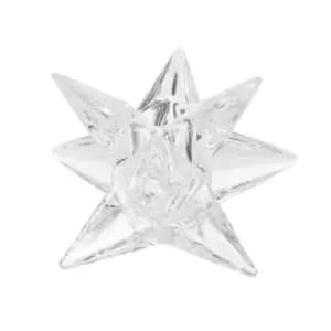 Star Pillar Glass Candle Holder