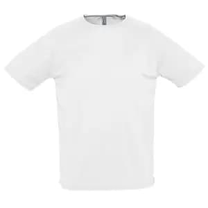 SOLS Mens Sporty Short Sleeve Performance T-Shirt (3XL) (White)