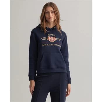 Gant Archive Shield Hoodie - Blue 433