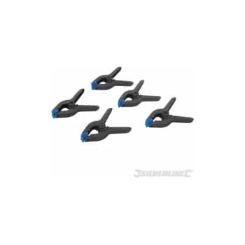 Silverline - Spring Clamps 5pk 100mm Length / 40mm Jaw 435082