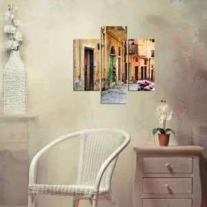 3MDF-044 Multicolor Decorative MDF Painting (3 Pieces)