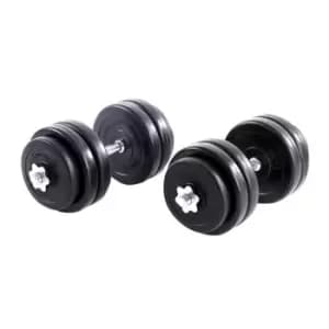 Everlast 30kg Cement Dumbbell Set - Black