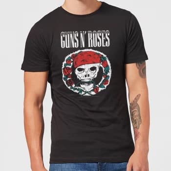 Guns N Roses Circle Skull Mens T-Shirt - Black - M