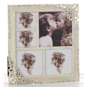 Old Cream Lace Collage Photo Frame