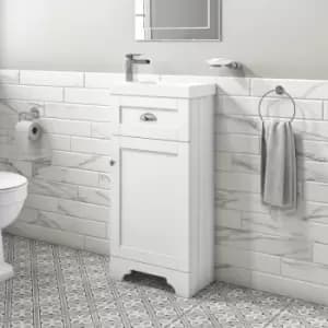 400mm White Cloakroom Vanity Unit with Basin - Baxenden