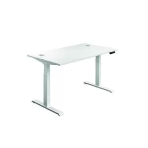 First Sit/Stand Desk 1400x800x630-1290mm White/White KF820758