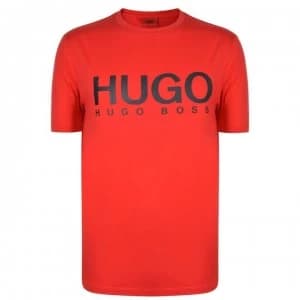 Hugo Boss Dolive Logo T-Shirt Red/White Size L Men