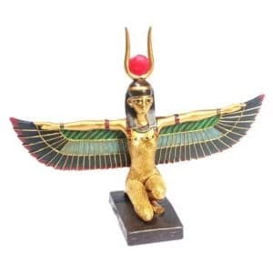 Gold Egyptian Winged Isis Figurine