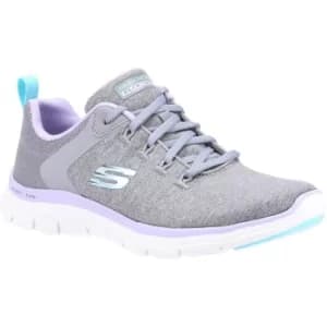 Skechers Womens Flex Appeal 4.0 Brilliant View Shoes Gray/Lavender UK5