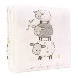 East Coast Nursery - Silvercloud 3 Piece Bedding Set Counting Sheep (coverlet Fleece Blanket Printed Fitted Sheet)