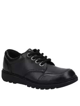 Hush Puppies Kiera Senior School Shoes - Black, Size 3 Older