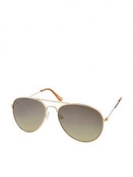 Accessorize Chantal Aviator Sunglasses - Gold