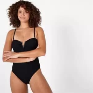 Firetrap V Neck Swimsuit - Black