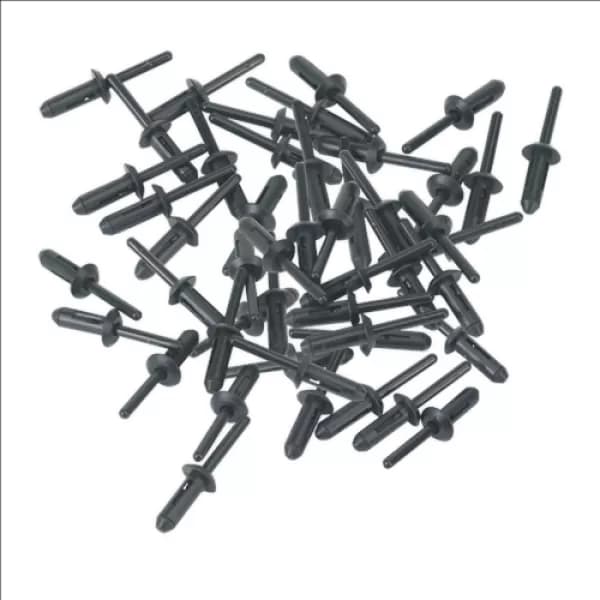 Genuine SEALEY PR001 Plastic Rivet Ø6.6 x 17.2mm Pack of 50