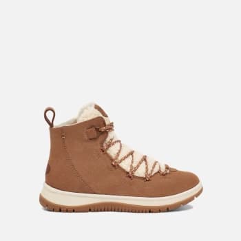 UGG Womens Lakesider Heritage Mid Waterproof Suede Boots - Chestnut - UK 5