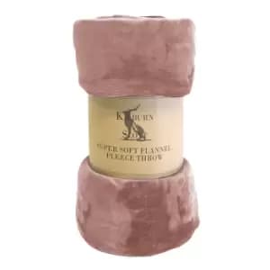 Flannel Fleece Rolled Throw 140x180cm