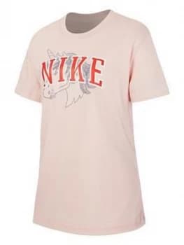 Nike Sportswear Girls Unicorn Logo T-Shirt - Pink