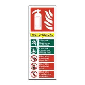 Spectrum Industrial Fire Extinguisher Composite - Wet Chemical - PVC (75 x 200mm