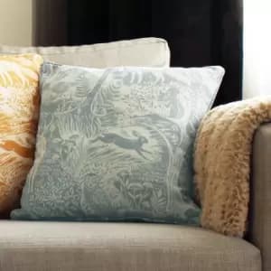 Woodland Scandi Cushion Duck Egg, Duck Egg / 43 x 43cm / Polyester Filled