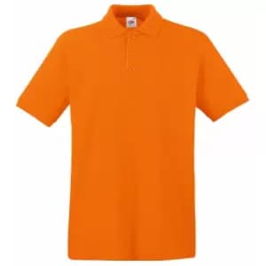 Fruit Of The Loom Premium Mens Short Sleeve Polo Shirt (2XL) (Orange)