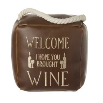 Welcome Wine Door Stop By Heaven Sends