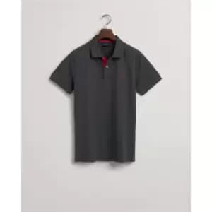 Gant Contrast Rugger Polo Shirt - Grey