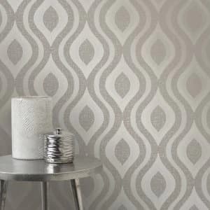 Fine Decor Fine Decor Quartz Geometric Wallpaper - Pewter