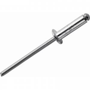 Rapid Standard Aluminium Rivets 4mm 12mm Pack of 100
