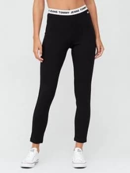Tommy Jeans Branded Waistband Leggings - Black