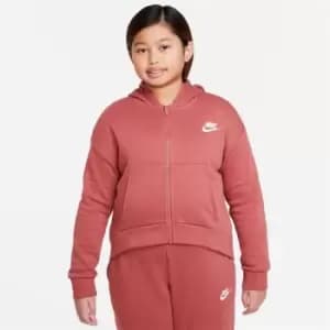 Nike Fleece Full Zip Hoodie Juniors - Pink