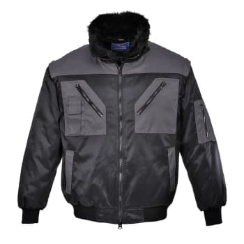 Portwest PJ20 Pilot Jacket 2 Tone Black / Grey 2XL