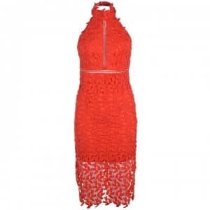 Bardot Gemma Lace Dress - Poppy Red