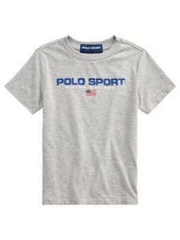 Ralph Lauren Boys Short Sleeve Polo Sport T-Shirt - Grey